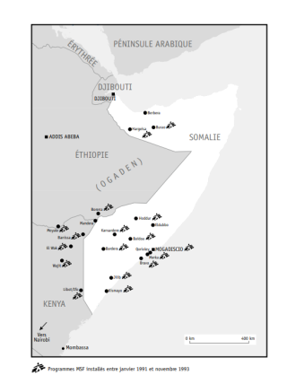 Programmes MSF mis en place entre janvier 1991 et novembre 1993